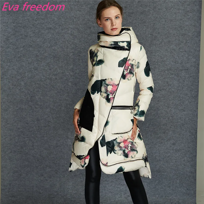 European fashion printing winter jacket women coat 2019 Irregular Stitching Hooded Down Girls Long Section Thicker Winter coat
European fashion printing winter jacket women coat 2019 Irregular Stitching Hooded Down Girls Long Section Thicker Winter coat