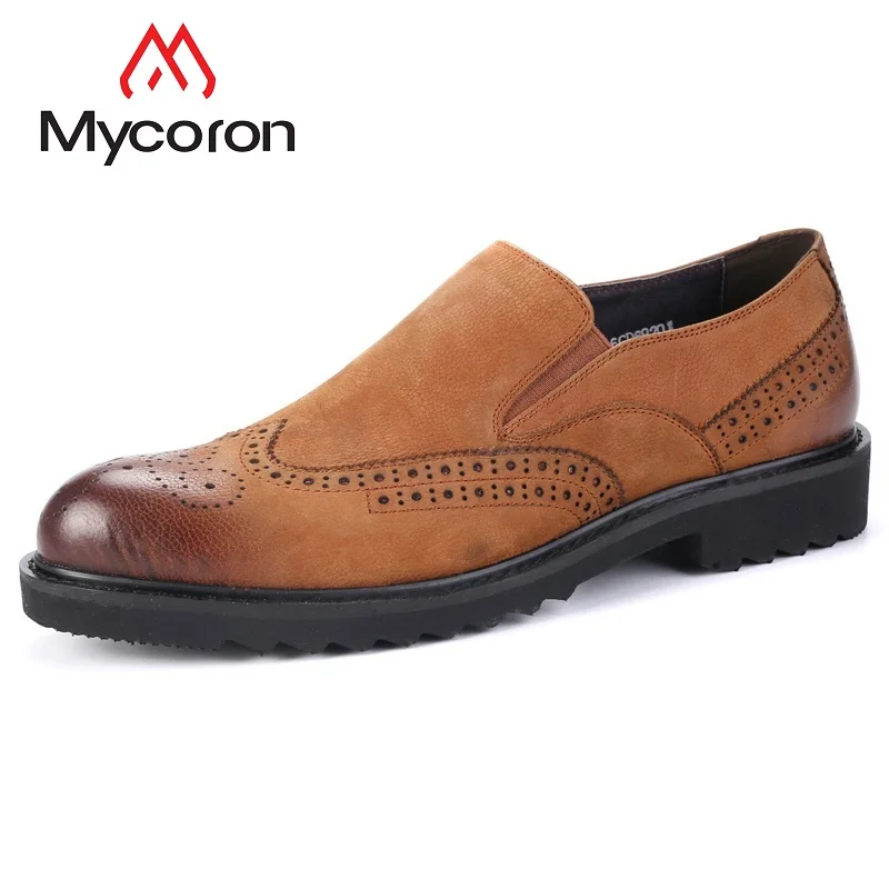 MYCORON Men Boots Business Brogue Shoes Wedding Top Brand Leather Black Brown Round Toe Slip-On Oxford Shoes Zapato Hombre
MYCORON Men Boots Business Brogue Shoes Wedding Top Brand Leather Black Brown Round Toe Slip-On Oxford Shoes Zapato Hombre