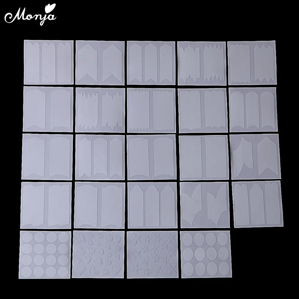 Monja 24Pcs/Set Nail Art French Pro Salon Hollow Stickers Acrylic Polish UV Gel Decals Coating Form Stencil Decals Manicure Tool
Monja 24Pcs/Set Nail Art French Pro Salon Hollow Stickers Acrylic Polish UV Gel Decals Coating Form Stencil Decals Manicure Tool