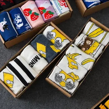 Unisex 5 Pairs Socks Women Funny Socks Colorful Cotton Socks Maple Leaf / Simpson / Letters Printing Socks Novelty Couple Gifts
Unisex 5 Pairs Socks Women Funny Socks Colorful Cotton Socks Maple Leaf / Simpson / Letters Printing Socks Novelty Couple Gifts