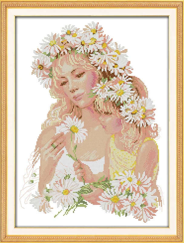 Mother and daughter with flowers, counted printed on fabric 14CT 11CT Cross Stitch kits,embroidery needlework Sets Home Decor
Mother and daughter with flowers, counted printed on fabric 14CT 11CT Cross Stitch kits,embroidery needlework Sets Home Decor