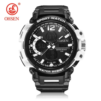 Hot Sale OHSEN Fashion Quartz Digital Watch Men LED Alarm Waterproof Sports Watch Mens Rubber Band Army Wristwatch Montre Homme
Hot Sale OHSEN Fashion Quartz Digital Watch Men LED Alarm Waterproof Sports Watch Mens Rubber Band Army Wristwatch Montre Homme