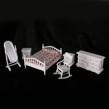 6Pieces 1:12 Scale Dollhouse Miniature Furniture Set White Wooden European Retro Bedroom Accessories Kids Pretend Play Toys
6Pieces 1:12 Scale Dollhouse Miniature Furniture Set White Wooden European Retro Bedroom Accessories Kids Pretend Play Toys