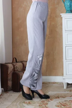 Hot Sell New Fashion Spring Chinese Style Gray Women's Cotton Flares Trousers Pants Plus Size M L XL XXL 3XL 4XL 2502-3
Hot Sell New Fashion Spring Chinese Style Gray Women's Cotton Flares Trousers Pants Plus Size M L XL XXL 3XL 4XL 2502-3