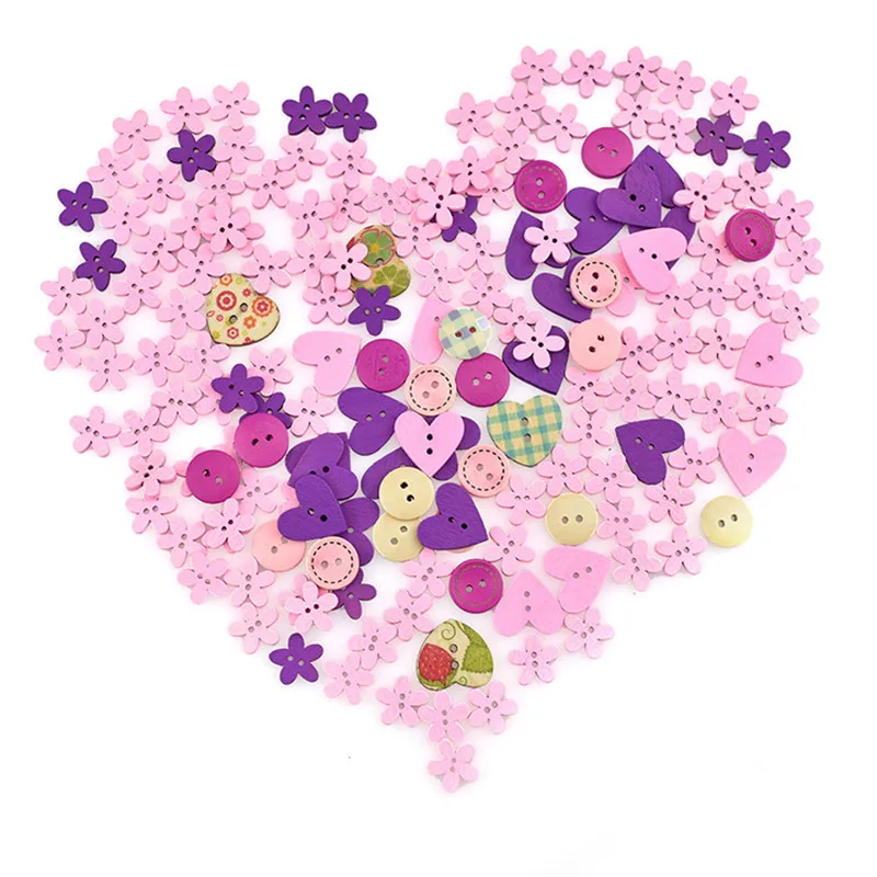 Blulk 100pcs/lot Mixed 2-Hole Wooden Buttons Heart Pattern Decorative Buttons Fit Sewing DIY Scrapbooking Clothes Craft Tools
Blulk 100pcs/lot Mixed 2-Hole Wooden Buttons Heart Pattern Decorative Buttons Fit Sewing DIY Scrapbooking Clothes Craft Tools