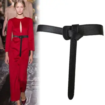 New PU leather strap jean student Black belt knotted decoration skirt simple wild casual dress waistband long wide belts
New PU leather strap jean student Black belt knotted decoration skirt simple wild casual dress waistband long wide belts