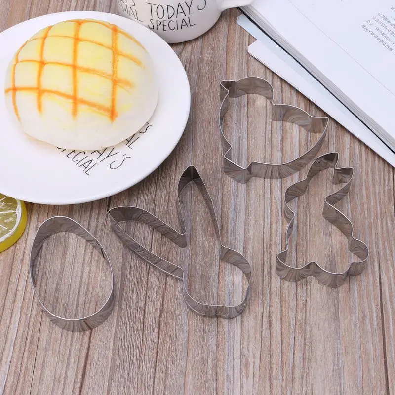 4pcs/set Easter Rabbit Bunny Egg Cookie Cutter Mold Baking Fondant Pastry Biscuit Mould DIY Crafts
4pcs/set Easter Rabbit Bunny Egg Cookie Cutter Mold Baking Fondant Pastry Biscuit Mould DIY Crafts