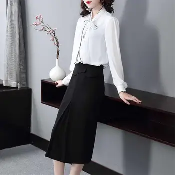 Longqibao2019 spring women's new style float led white shirt + high waist skirt fashion suit
Longqibao2019 spring women's new style float led white shirt + high waist skirt fashion suit