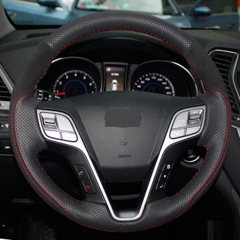 Black Genuine Leather Suede Hand-stitched Car Steering Wheel Cover for Hyundai Santa Fe 2013 2014 2015 Hyundai ix45
Black Genuine Leather Suede Hand-stitched Car Steering Wheel Cover for Hyundai Santa Fe 2013 2014 2015 Hyundai ix45