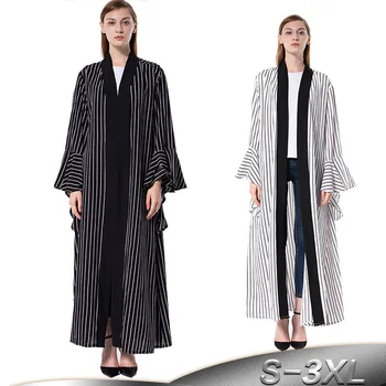 Plus Size Abaya Dubai Kaftan Islam Striped Cardigan Muslim Hijab Dress Abayas For Women Caftan Marocain Turkish Islamic Clothing
Plus Size Abaya Dubai Kaftan Islam Striped Cardigan Muslim Hijab Dress Abayas For Women Caftan Marocain Turkish Islamic Clothing