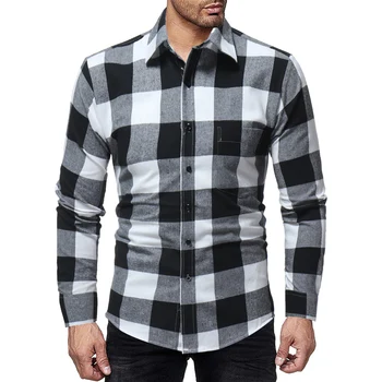 Brand 2018 Fashion Male Shirt Long-Sleeves Tops Classic Big Lattice Mens Dress Shirts Slim Men Shirt
Brand 2018 Fashion Male Shirt Long-Sleeves Tops Classic Big Lattice Mens Dress Shirts Slim Men Shirt
