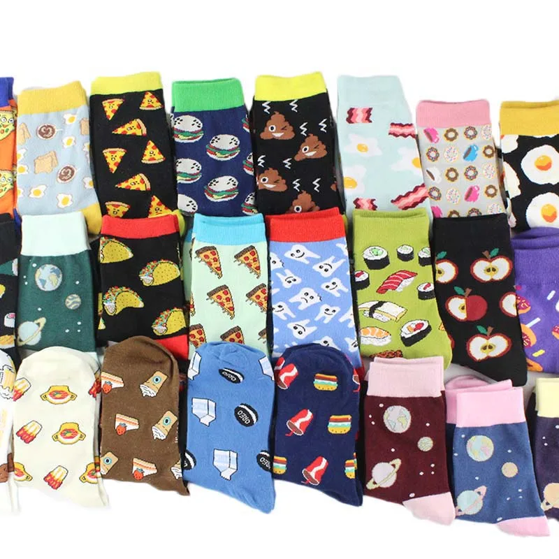 Women Socks Funny Cute Cartoon Fruits Banana Avocado Lemon Egg Cookie Donuts Food Happy Japanese Harajuku skateboard Socks
Women Socks Funny Cute Cartoon Fruits Banana Avocado Lemon Egg Cookie Donuts Food Happy Japanese Harajuku skateboard Socks