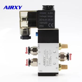 Pneumatic Electric Solenoid Valve 5 Way 2 Position Control Air Gas Magnetic Valve 12V 24V 220V Coil Volt 4v210-08 hose 6MM 8MM
Pneumatic Electric Solenoid Valve 5 Way 2 Position Control Air Gas Magnetic Valve 12V 24V 220V Coil Volt 4v210-08 hose 6MM 8MM