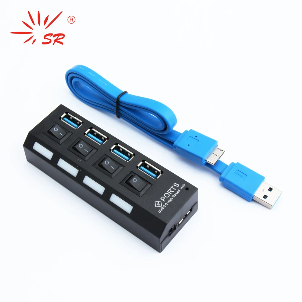 SR High Speed And Quality Extended 4 Ports USB 3.0 Hub High Speed Splitter With Independent Switch for Computer Laptop
SR High Speed And Quality Extended 4 Ports USB 3.0 Hub High Speed Splitter With Independent Switch for Computer Laptop
