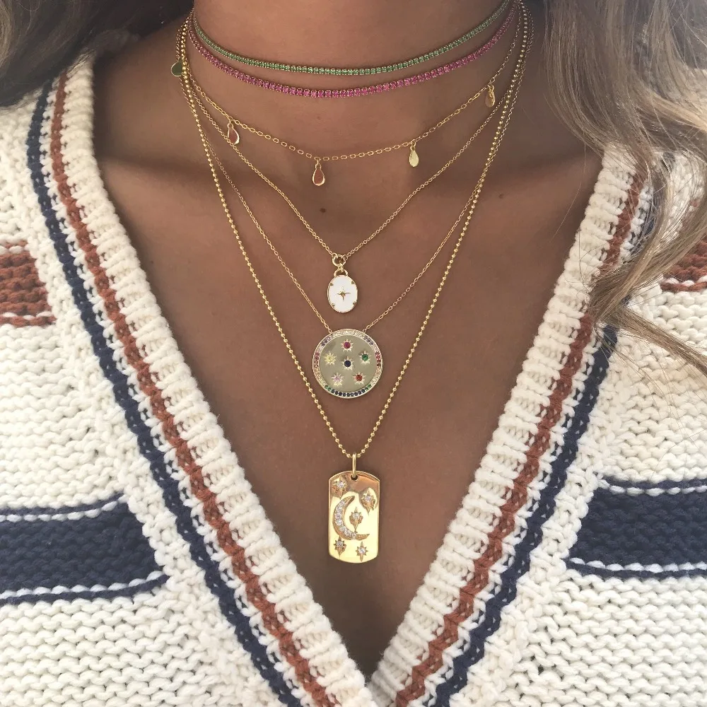 Rainbow cz multi colors rainbow round disc coin statement necklace gold color vermeil luxury wedding necklace fashion jewelry
Rainbow cz multi colors rainbow round disc coin statement necklace gold color vermeil luxury wedding necklace fashion jewelry