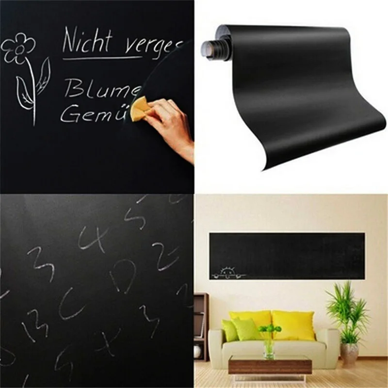 Blackboard Stickers 45*200CM Self Adhesive Chalk Board Paper Removable Wall Sticker Chalkboard For Kids Room FP8
Blackboard Stickers 45*200CM Self Adhesive Chalk Board Paper Removable Wall Sticker Chalkboard For Kids Room FP8