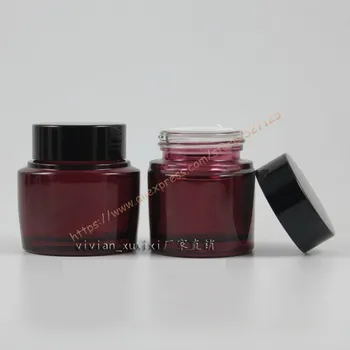 40g mysterious purple glass cream jar with shiny black aluminum lid,cosmetic jar,glass jar or cream container,eye cream jar
40g mysterious purple glass cream jar with shiny black aluminum lid,cosmetic jar,glass jar or cream container,eye cream jar