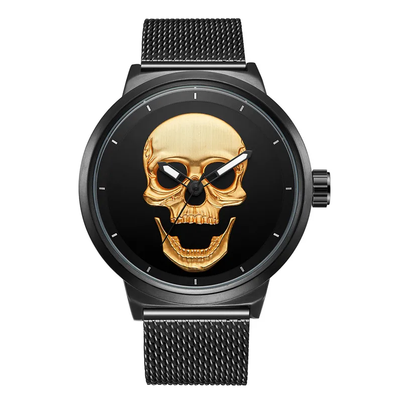 2019 AAA Men Cool Punk 3D Skull Watch Brand BELBI Luxury Steel Quartz Watches Waterproof Retro Fashion Gold Black Clock Relogio
2019 AAA Men Cool Punk 3D Skull Watch Brand BELBI Luxury Steel Quartz Watches Waterproof Retro Fashion Gold Black Clock Relogio