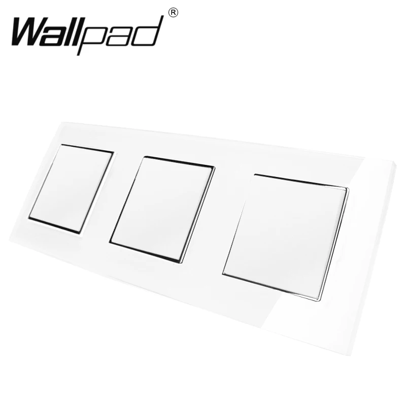 3 Gang Triple Frame EU Standard Wallpad Black Glass Push Button Light Power Switch 3pcs 1 gang 2 Way Switch with Claws
3 Gang Triple Frame EU Standard Wallpad Black Glass Push Button Light Power Switch 3pcs 1 gang 2 Way Switch with Claws