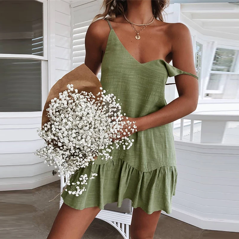 New Summer Beach Dress Women Solid Sexy Sleeveless V Neck Mini Dress Tunic Loose A-line Party Dress Sundress Vestidos Robe Femme
New Summer Beach Dress Women Solid Sexy Sleeveless V Neck Mini Dress Tunic Loose A-line Party Dress Sundress Vestidos Robe Femme