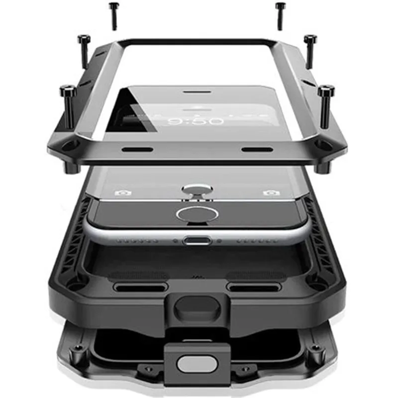 Luxury Shockproof Life Waterproof Metal Aluminium Case For iPhone 6S 7 8 PLUS X XS XR XS MAXHeavy Duty Doom Armor Cover Cases
Luxury Shockproof Life Waterproof Metal Aluminium Case For iPhone 6S 7 8 PLUS X XS XR XS MAXHeavy Duty Doom Armor Cover Cases