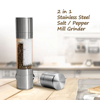 2019 High Quality 2 In 1 Stainless Steel Manual Pepper Salt Spice Mill Grinder Kitchen Seasoning Cooking Tools Support Wholesale
2019 High Quality 2 In 1 Stainless Steel Manual Pepper Salt Spice Mill Grinder Kitchen Seasoning Cooking Tools Support Wholesale
