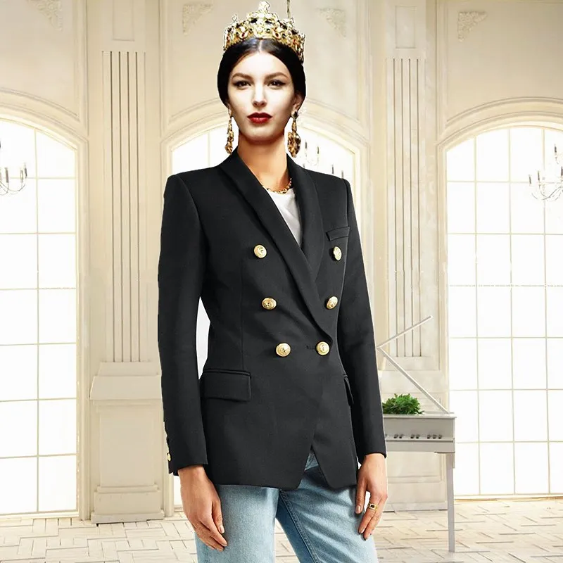 High Quality Fashion 2018 Double Breasted Blazer Women Long Sleeve Design Blazer Metal Buttons Blazer Outerwear
High Quality Fashion 2018 Double Breasted Blazer Women Long Sleeve Design Blazer Metal Buttons Blazer Outerwear