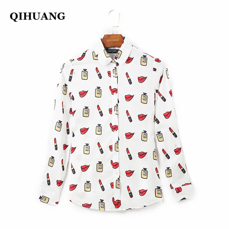 QIHUANG Fashion Lipstick Printed Long Sleeve Shirt Casual Cotton Women Blouses and Tops Turn Down Collar Plus Size Blouses S-5XL
QIHUANG Fashion Lipstick Printed Long Sleeve Shirt Casual Cotton Women Blouses and Tops Turn Down Collar Plus Size Blouses S-5XL