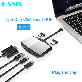 Basix Type c HUB To Multi USB 3.0 Vga Adapter Dock for MacBook Pro Accessories USB-C Type C 3.1 Splitter 3 Port USB C HUB
Basix Type c HUB To Multi USB 3.0 Vga Adapter Dock for MacBook Pro Accessories USB-C Type C 3.1 Splitter 3 Port USB C HUB