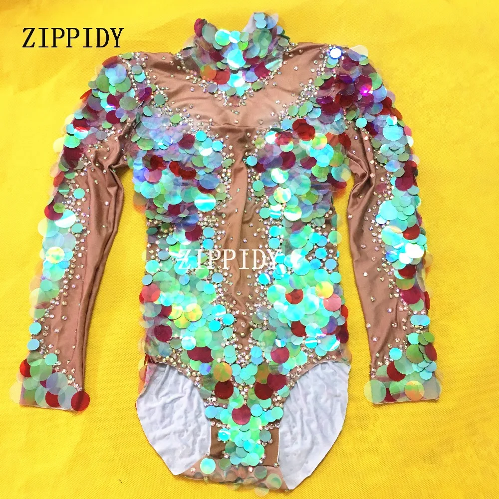 Multicolor Big Sequins Mermaid Bodysuit Nightclub Dress Sexy Leggings Jumpsuit Party Costume Stage Rhinestones Nude Rompers
Multicolor Big Sequins Mermaid Bodysuit Nightclub Dress Sexy Leggings Jumpsuit Party Costume Stage Rhinestones Nude Rompers