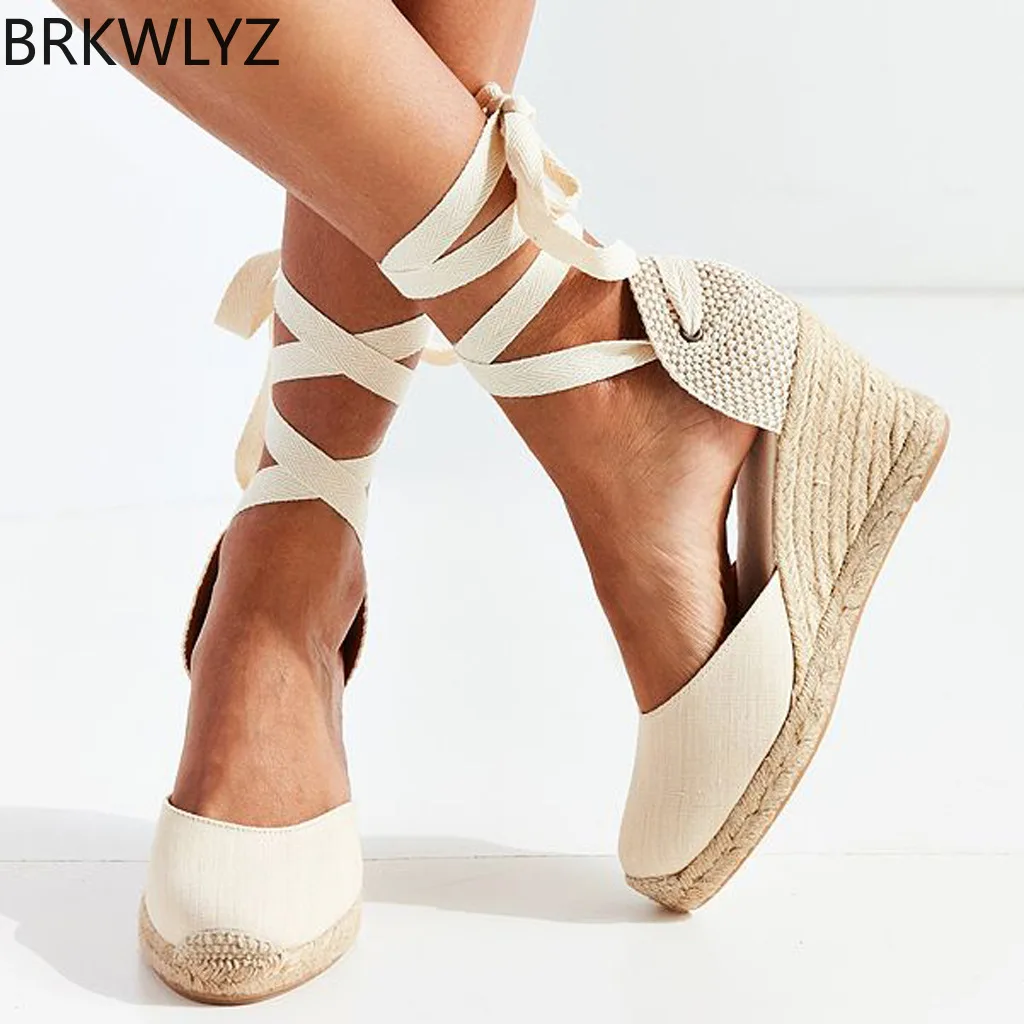 Women's Espadrille Ankle Strap Sandals Comfortable Slippers Ladies Womens Casual Shoes Breathable Flax Hemp Canvas Pumps
Women's Espadrille Ankle Strap Sandals Comfortable Slippers Ladies Womens Casual Shoes Breathable Flax Hemp Canvas Pumps