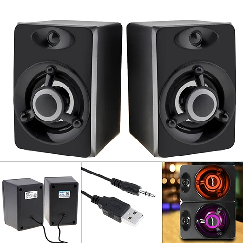 V-118 Mini Portable USB 2.0 Subwoofer Speaker Computer Loudspeaker with Luminescent Lamp for Desktop PC Laptop MP3 Cellphone
V-118 Mini Portable USB 2.0 Subwoofer Speaker Computer Loudspeaker with Luminescent Lamp for Desktop PC Laptop MP3 Cellphone