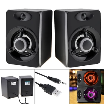 V-118 Mini Portable USB 2.0 Subwoofer Speaker Computer Loudspeaker with Luminescent Lamp for Desktop PC Laptop MP3 Cellphone
V-118 Mini Portable USB 2.0 Subwoofer Speaker Computer Loudspeaker with Luminescent Lamp for Desktop PC Laptop MP3 Cellphone
