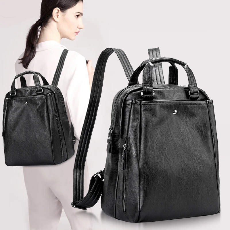 2019 Genuine Leather Women Backpack Black Color Student Travel Shoulder Bags Teenager Girls Female Mochila Bagpack
2019 Genuine Leather Women Backpack Black Color Student Travel Shoulder Bags Teenager Girls Female Mochila Bagpack