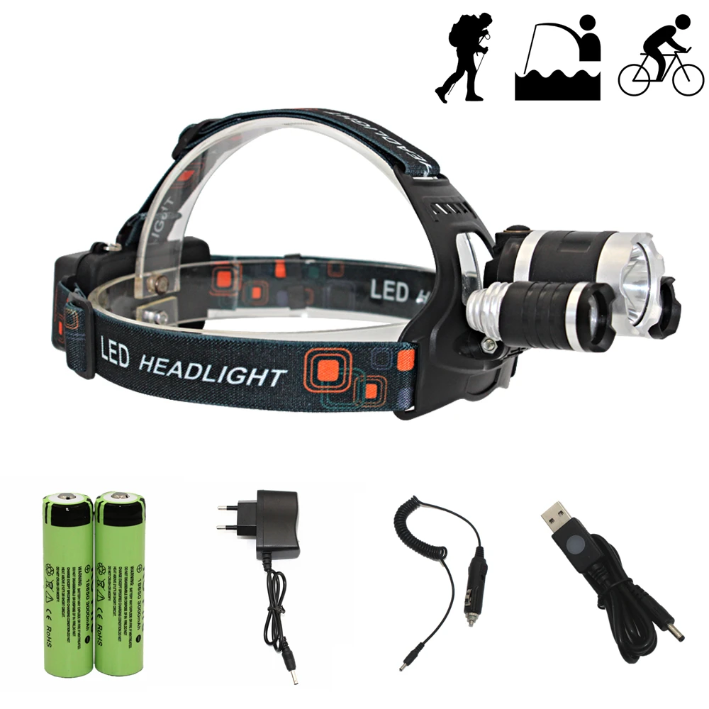 LED Headlamp 3 LED White T6 XPE Red light Headlight 4 Modes Lighting Rechargeable Head Lamp + 18650 Battery + AC/Car/USB Charger
LED Headlamp 3 LED White T6 XPE Red light Headlight 4 Modes Lighting Rechargeable Head Lamp + 18650 Battery + AC/Car/USB Charger
