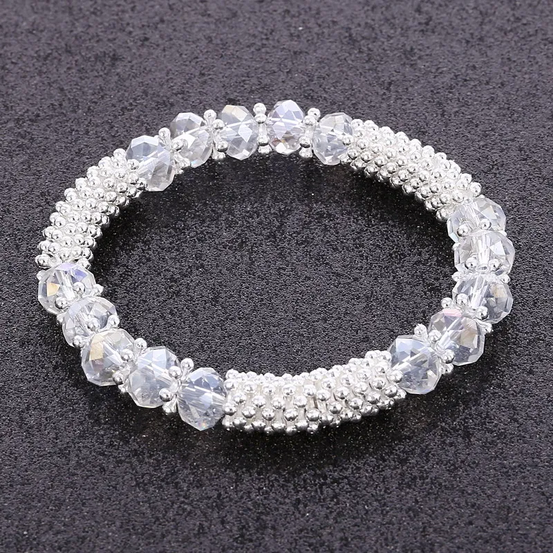 Hesiod white beads bracelet elastic rhinestone glass beaded strand bracelet bangles for kids
Hesiod white beads bracelet elastic rhinestone glass beaded strand bracelet bangles for kids