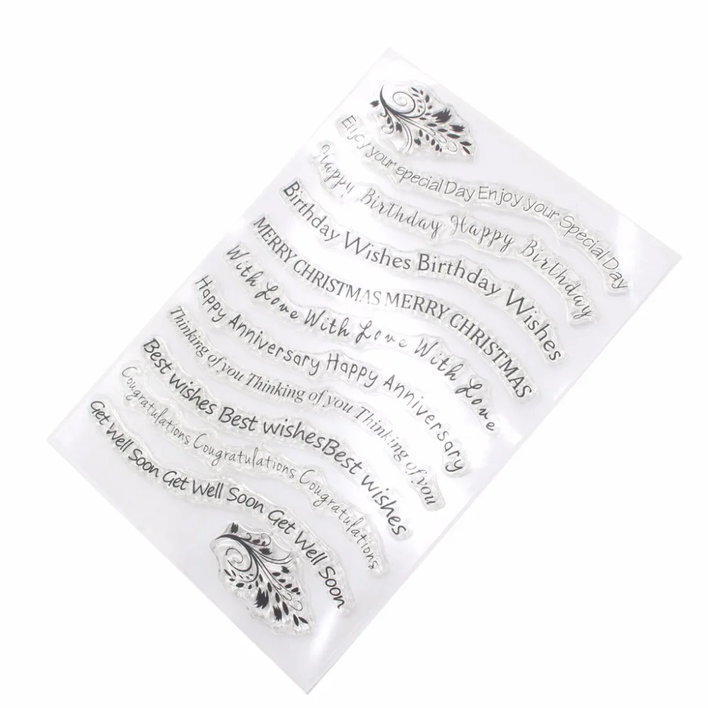 Transparent Clear Silicone Rubber Stamp Best Wishes DIY Cling Diary Scrapbooking Card Decor
Transparent Clear Silicone Rubber Stamp Best Wishes DIY Cling Diary Scrapbooking Card Decor