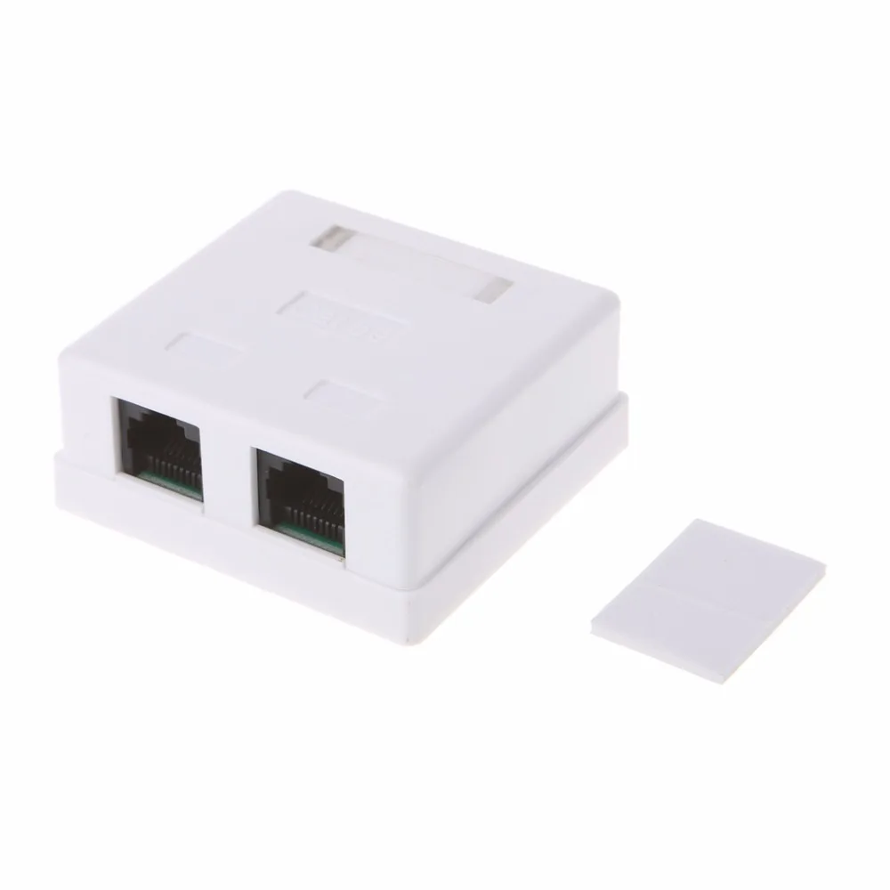 High Quality RJ45 Junction Box CAT5e Network Connector 2 Port Desktop Extension Cable Ethernet Box White C26
High Quality RJ45 Junction Box CAT5e Network Connector 2 Port Desktop Extension Cable Ethernet Box White C26