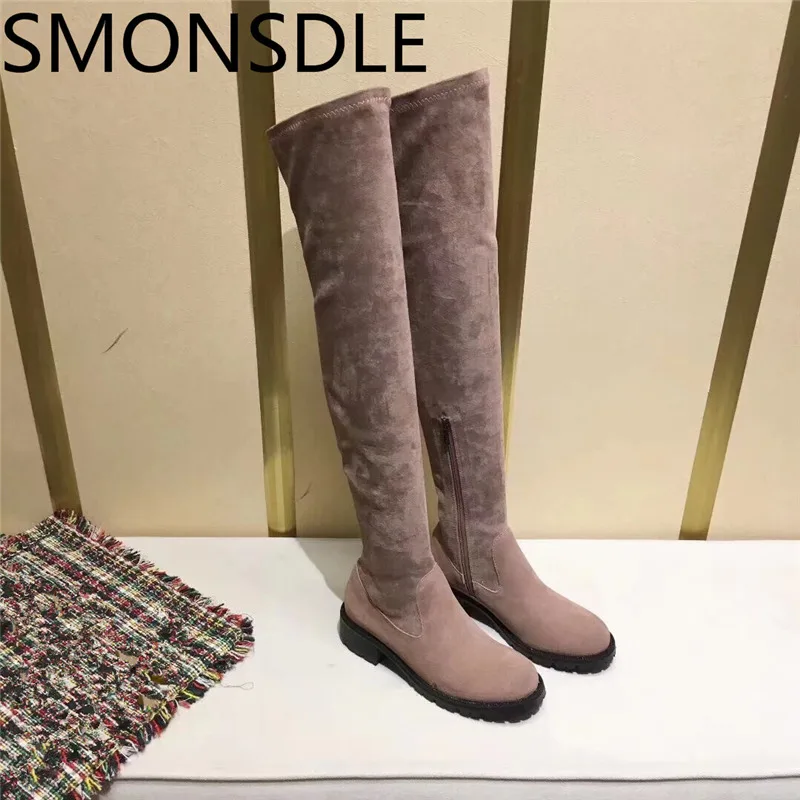 SMONSDLE Black Brown Genuine Leather Gladiator Suede Over The Knee High Boots Round Toe Zip Side Chunky Heel Winter Shoes Woman
SMONSDLE Black Brown Genuine Leather Gladiator Suede Over The Knee High Boots Round Toe Zip Side Chunky Heel Winter Shoes Woman