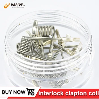 Original VAPJOY Prebuilt Coils Interlock Clapton Coil 0.3ohm a1 ni80 Wrap Wires for Eletronic Cigarette Atomizer RDA RTA RDTA
Original VAPJOY Prebuilt Coils Interlock Clapton Coil 0.3ohm a1 ni80 Wrap Wires for Eletronic Cigarette Atomizer RDA RTA RDTA