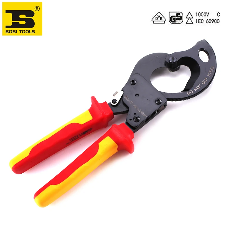 BOSI 32mm/250mm2 Ratcheting Multi Coaxial Cable Cutter VDE Withstand Voltage 1000V
BOSI 32mm/250mm2 Ratcheting Multi Coaxial Cable Cutter VDE Withstand Voltage 1000V