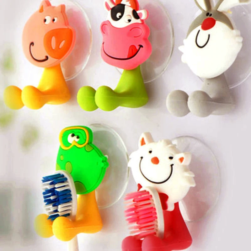 TENSKE 2Pcs Toothbrush Holder Child Cute Animal Sucker Wall Mount Rack Toothbrush Wall Holder Bathroom Products
TENSKE 2Pcs Toothbrush Holder Child Cute Animal Sucker Wall Mount Rack Toothbrush Wall Holder Bathroom Products
