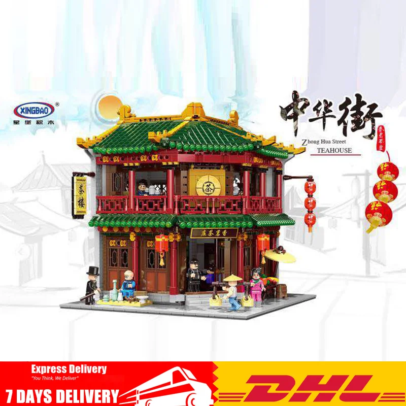 New XINGBAO 01021 3033Pcs Tea House Chinese Building Series The Toon Set Building Set Building Blocks Bricks Toys for Children
New XINGBAO 01021 3033Pcs Tea House Chinese Building Series The Toon Set Building Set Building Blocks Bricks Toys for Children