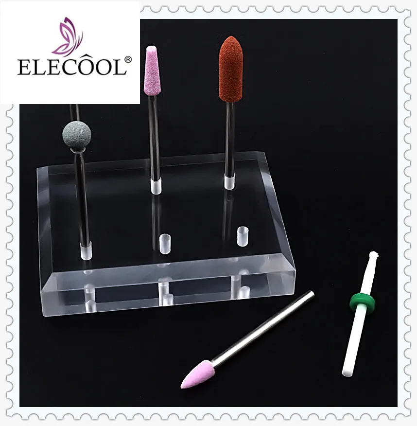 ELECOOL 6 Holes Nail Drill Bit Holder Exhibition Stand Transparent Nail Grinding Stone Head Display Base Nail Art Manicure Tools
ELECOOL 6 Holes Nail Drill Bit Holder Exhibition Stand Transparent Nail Grinding Stone Head Display Base Nail Art Manicure Tools