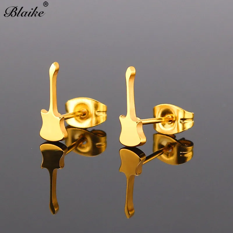 Blaike Personality Titanium Steel Violin Guitar Stud Earrings for Women Men Vintage Punk Geometric Stainless Steel Music Earring
Blaike Personality Titanium Steel Violin Guitar Stud Earrings for Women Men Vintage Punk Geometric Stainless Steel Music Earring