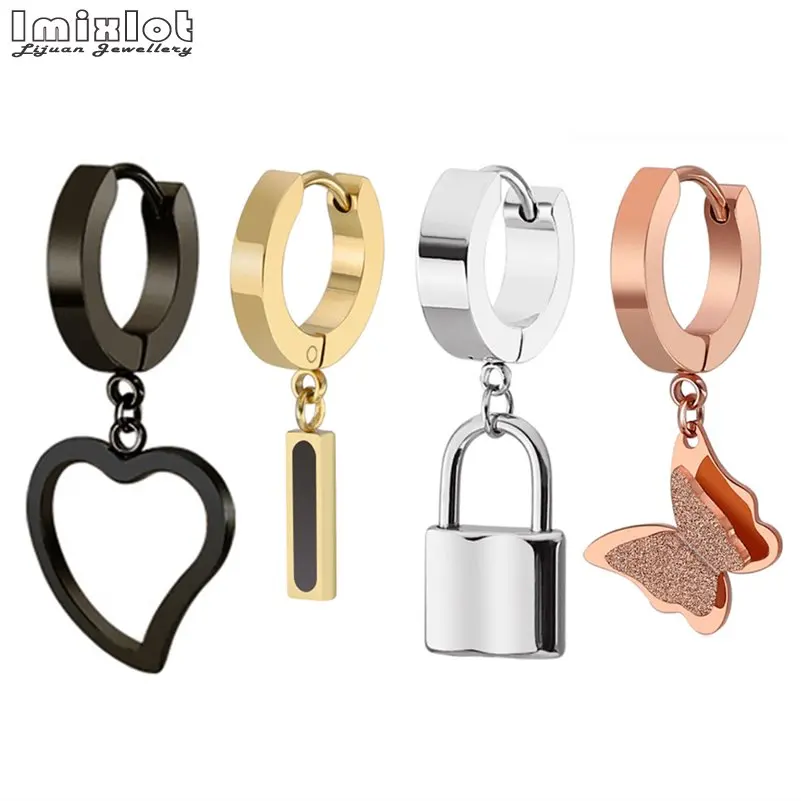 1 Pair Men Butterfly Heart Pendant Punk Round Cartilage Stainless Steel Earring Jewelry Ear Piercing Stud Earrings For Women Men
1 Pair Men Butterfly Heart Pendant Punk Round Cartilage Stainless Steel Earring Jewelry Ear Piercing Stud Earrings For Women Men