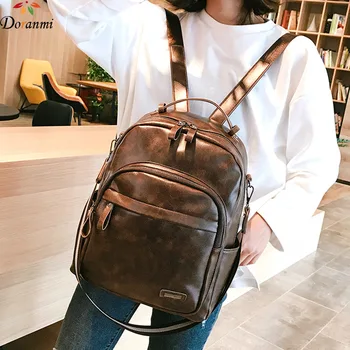 DORANMI Vintage Leather Schoolbag Women's Backpacks 2019 Fashion Back Shoulder Bag Female Book Bags Small Solid Mochila DJB721
DORANMI Vintage Leather Schoolbag Women's Backpacks 2019 Fashion Back Shoulder Bag Female Book Bags Small Solid Mochila DJB721