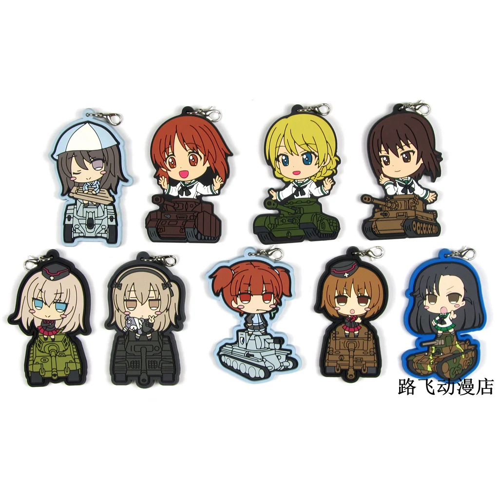 Фигурки героев аниме GIRLS Und PANZER Nishizumi Miho Saori Takebe Yukari Akiyama Reizei Mako подарочные брелки 6