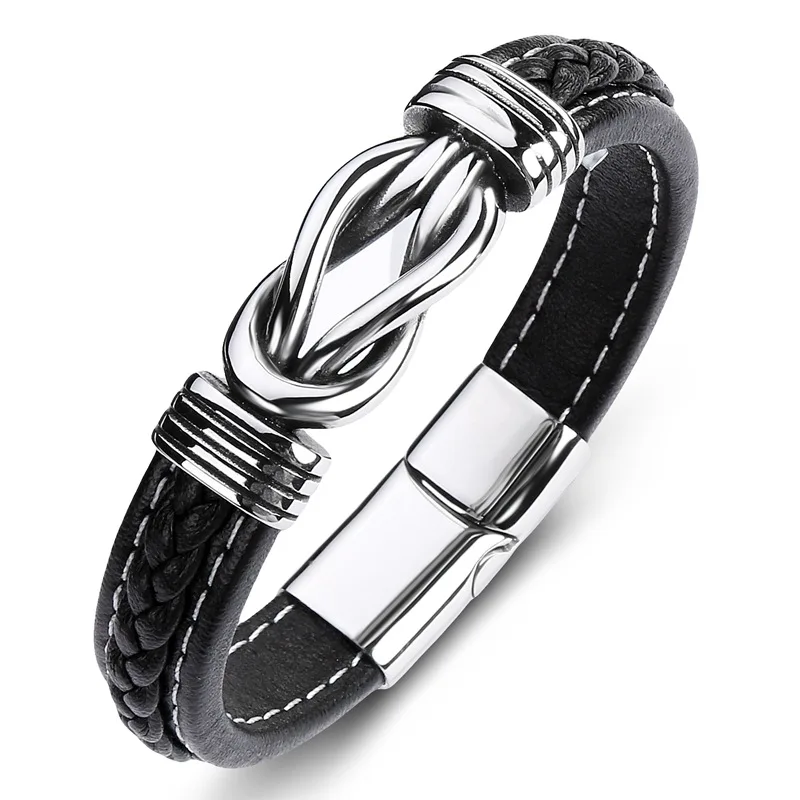 Leather Charm Bracelet men's Jewelry Stainless Steel Bracelet And Bangle Personality Fashion Bracelets Wholesale 19/21/23cm
Leather Charm Bracelet men's Jewelry Stainless Steel Bracelet And Bangle Personality Fashion Bracelets Wholesale 19/21/23cm