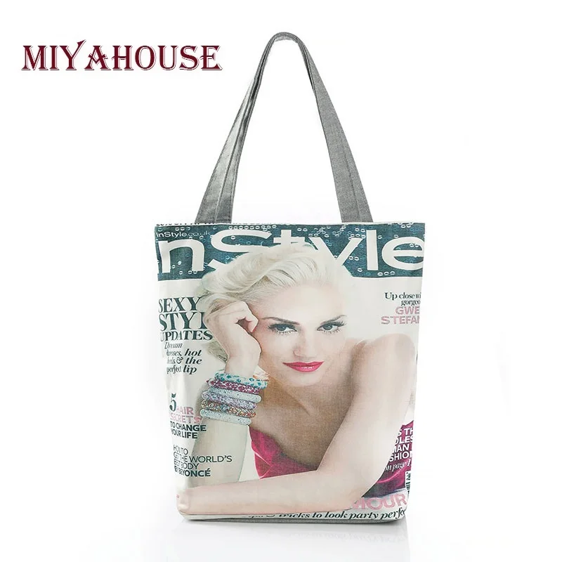 Miyahouse Magazine Printed Shoulder Bag Women Summer Canvas Female Handbag Tote Bag Lady Vacation Beach Bag Shopping Bags
Miyahouse Magazine Printed Shoulder Bag Women Summer Canvas Female Handbag Tote Bag Lady Vacation Beach Bag Shopping Bags
